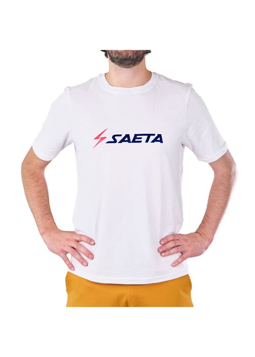 Camiseta T-shirt Saeta Imparable Blanco Azul Osc, Street, Hombre