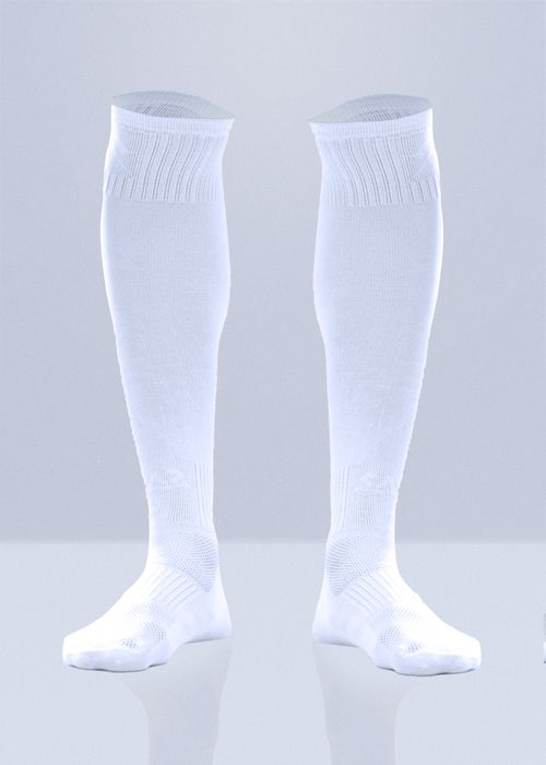 Medias Fútbol Blanco, Nylon (6 Pares)