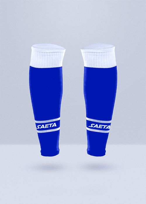 Medias Sin Pie Fútbol Azul Rey, Nylon, Unisex (6 Pares)