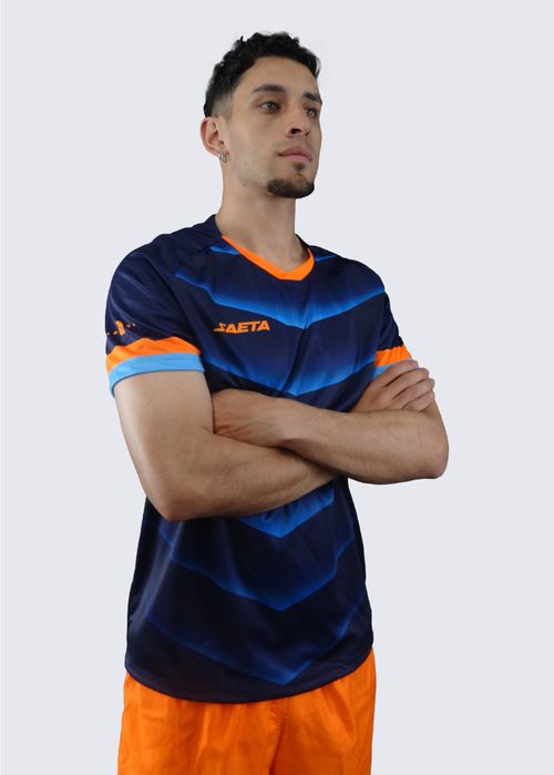 Uniforme Training Impacto Azul Oscuro Naranja Neón