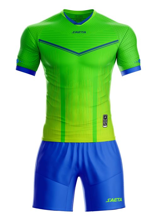 Uniforme Training Impacto Verde Neón Azul Rey